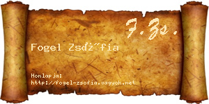 Fogel Zsófia névjegykártya