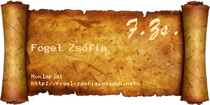 Fogel Zsófia névjegykártya