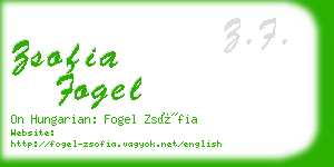 zsofia fogel business card